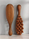 Peigne de Massage Thérapeutique 2-en-1 en Bois de Santal