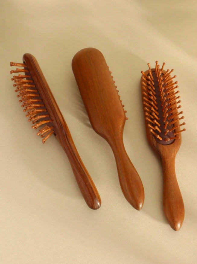 Peigne de massage à coussin d'air en Bois de Santal