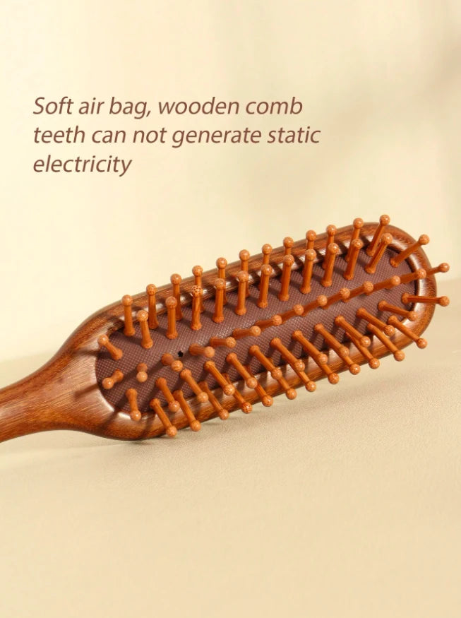 Peigne de massage à coussin d'air en Bois de Santal