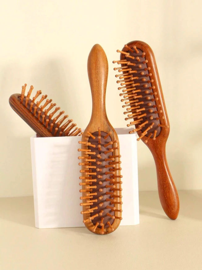 Peigne de massage à coussin d'air en Bois de Santal