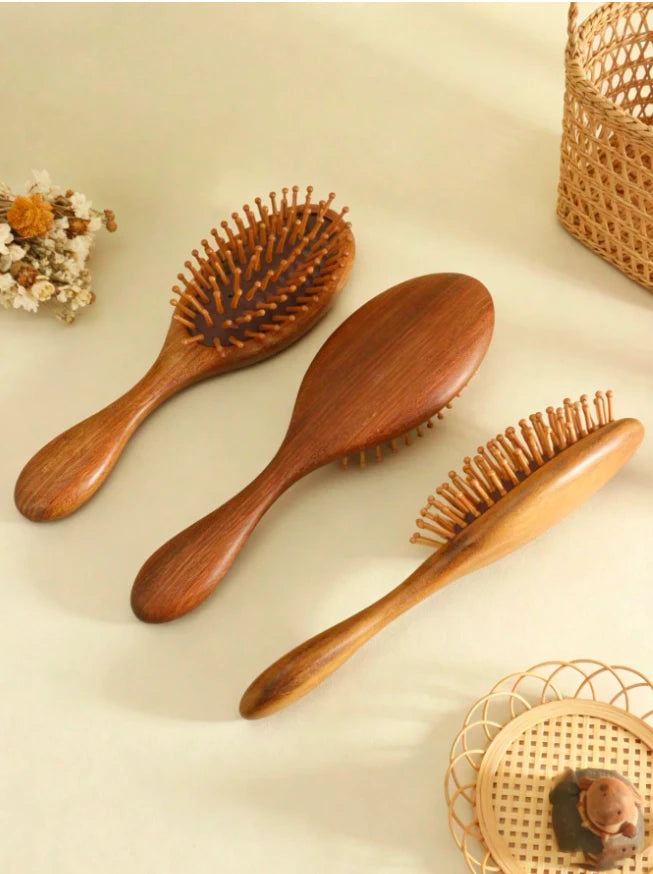 Set de 2 Pièces Peignes de Massage Premium en Bois de Santal