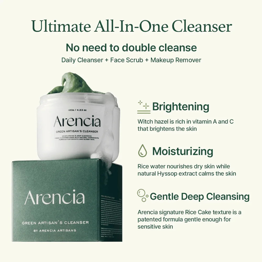 ARENCIA – Fresh Green Rice Mochi Cleanser