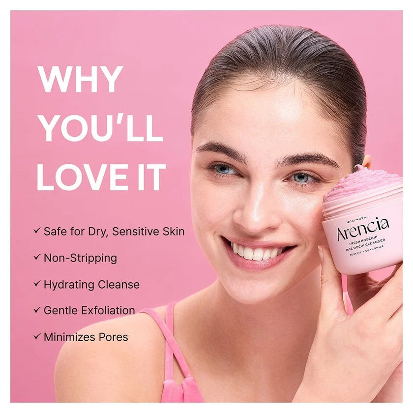 ARENCIA – Fresh Rosehip Rice Mochi Cleanser
