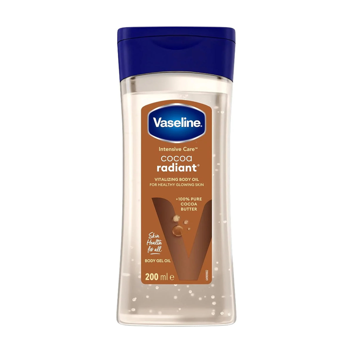 Vaseline Intensive Care Cocoa Radiant body lotion bottle with pure cocoa butter for dry skin